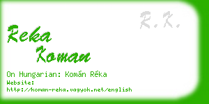 reka koman business card